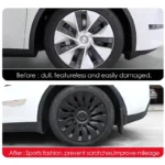 YIKUN 4PCS Wheel Cover for Tesla Model Y 19 Inch Performance Gemini tire Hub cap Full Rim Cover Car Accessories 2020-2024 2023