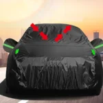 190*75*73in Black Full SUV Car Cover Waterproof Sun-Resistant Dust-proof UV Resistant Outdoor Auto Protection Cover