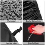 190*75*73in Black Full SUV Car Cover Waterproof Sun-Resistant Dust-proof UV Resistant Outdoor Auto Protection Cover