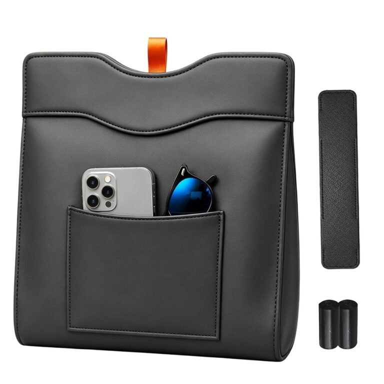 Car Console Trash Bag with Magnetic Closure