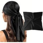 Silky Square Neck Scarf – Satin Hair & Bag Scarf