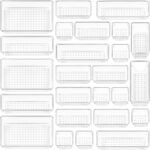 Clear Acrylic Drawer Divider Tray Set – 25-Piece Makeup & Vanity Organizer