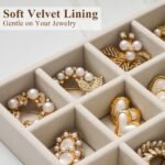 Velvet-Lined Jewelry Drawer Insert Tray – Stackable Ring & Earring Organizer