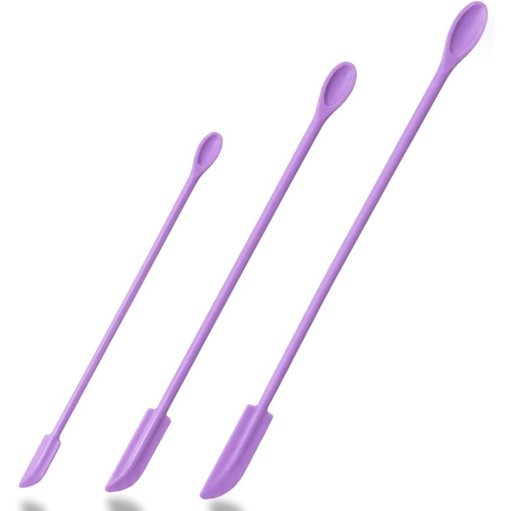 Mini Silicone Spatula Set – Double-Ended Cosmetic & Jar Scrapers (3-Pack)