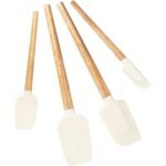 Wooden-Handle Silicone Spatulas