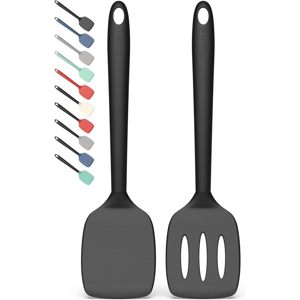 Slotted Silicone Turner Spatula Set