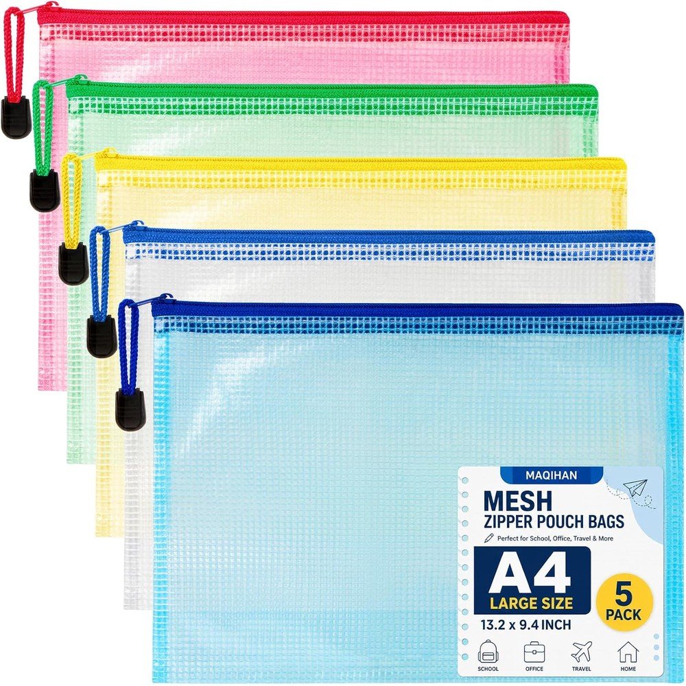Waterproof Zipper Document Sleeves – Letter Size File Pouches