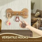 Wall-Mounted Wooden Dog Leash Holder – Entryway Hook Rack