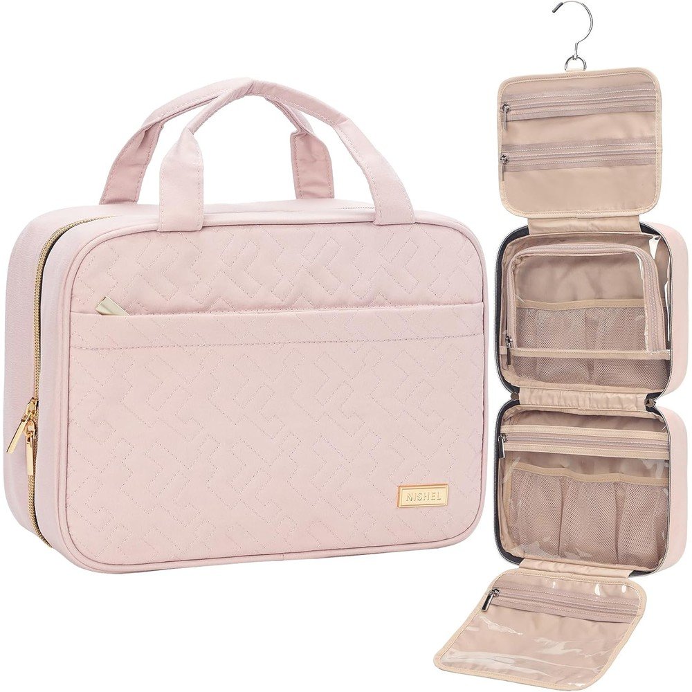Hanging Travel Toiletry Bag – Large Waterproof Organizer (Empty)