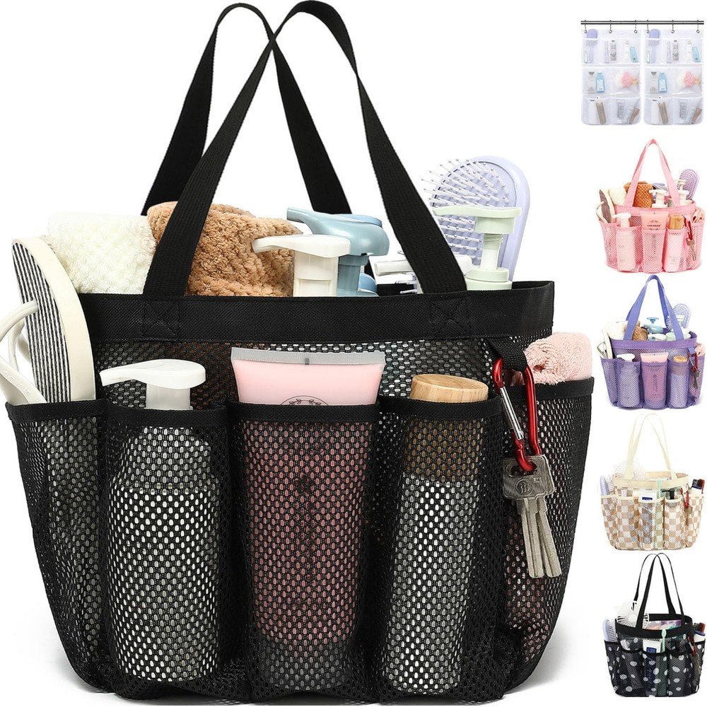 SJZ-TA-017 Waterproof Shower Toiletry Tote – Mesh Caddy Bag